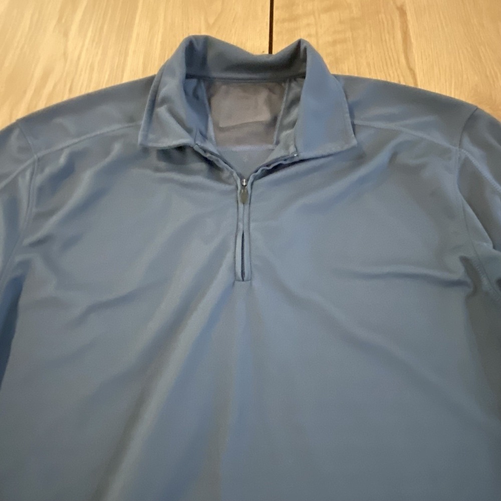 Timberland 1/4 Zip MENS SIZE Large Blue Gray Pullover Performance Vented Shirt